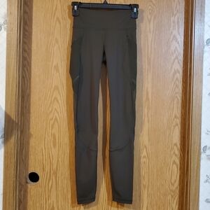 Lululemon miles ahead tight in dark olive size 2 high rise